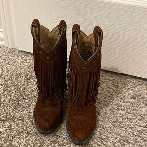 Brown Suede Cowboy boots